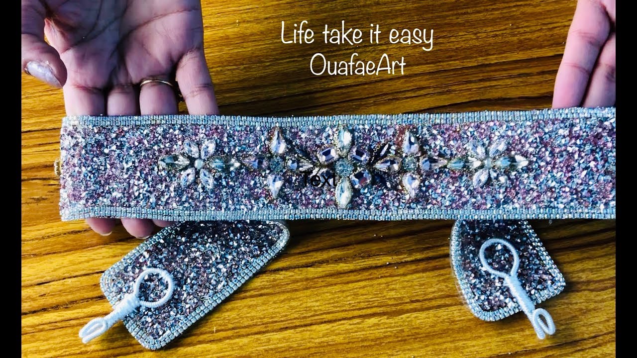 اصنعي حزام او مضمة جد انيقة بالجيلاتين و الكافيار بطريقة  سهلة ومبسطة Diy /Ceinture /belt for caftan