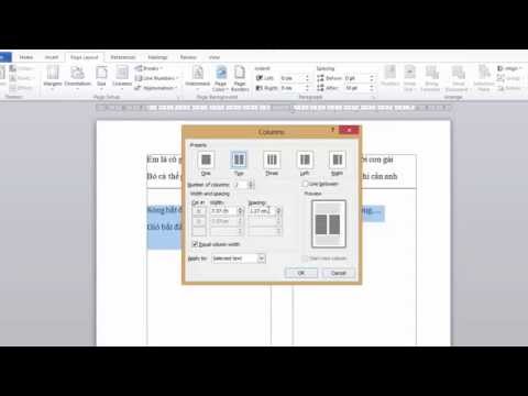 Cách chia cột văn bản trong Word 2010