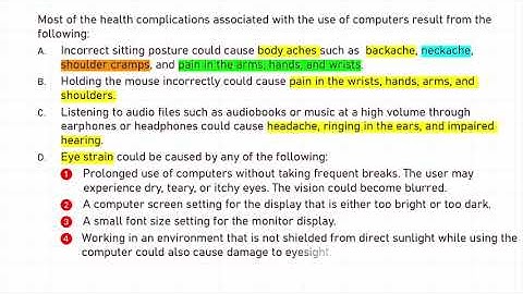 Computer Science Lesson 67: Your Health and Safety When Using Computers (Episode 2)