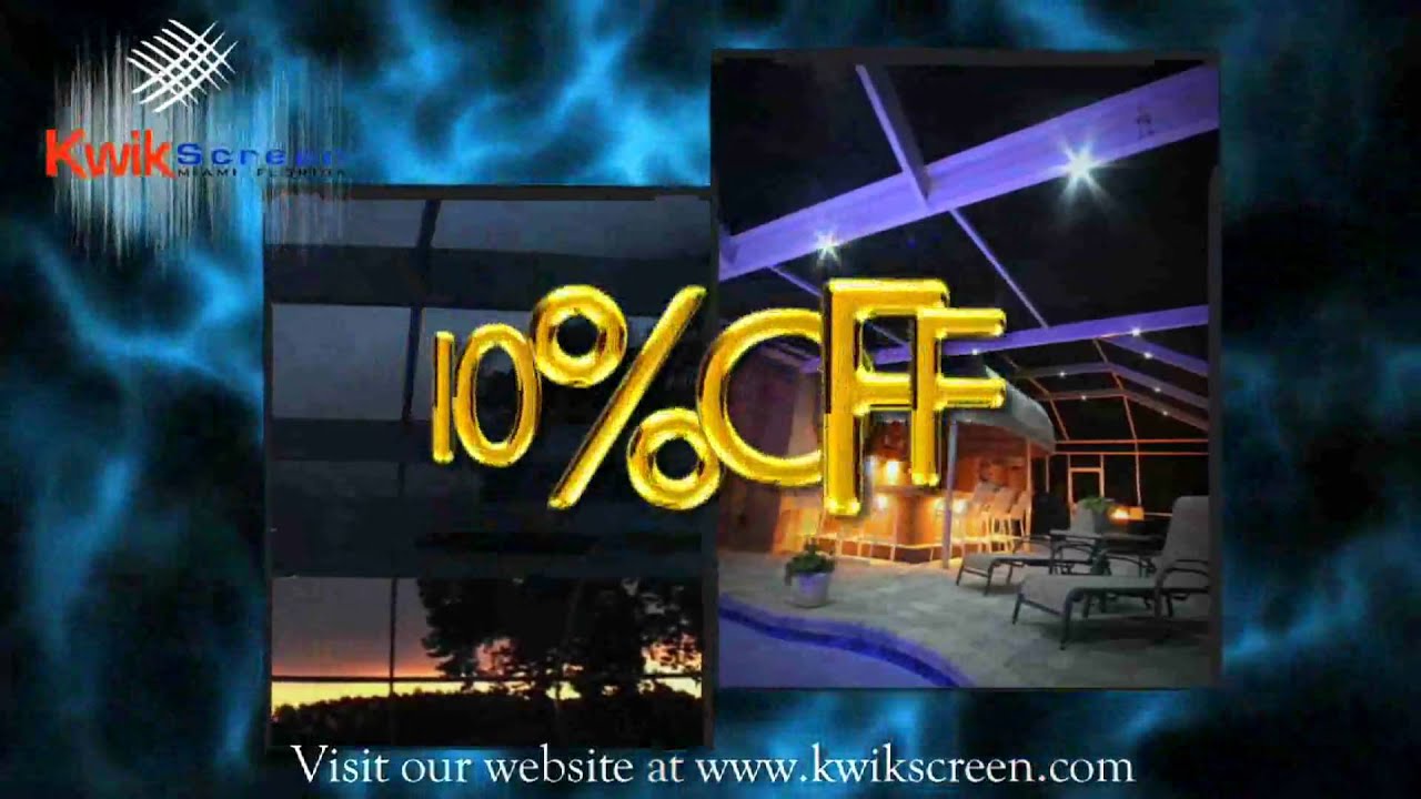 KWIKSCREEN POOL PATIO SCREEN ROOMS ENCLOSURES FORT LAUDERDALE YouTube