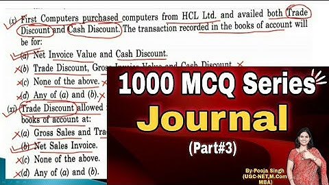 Objective  Question on Fianancial Accounting | Journal | MCQ on Financial Accounting | Ledger