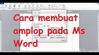 Cara Membuat Amplop Pada Ms Word 2010