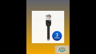 Ubiquiti UniFi Patch Cable Outdoor 3M Black, Single Unit All-weather, RJ45 Ethernet Cable, Catego...