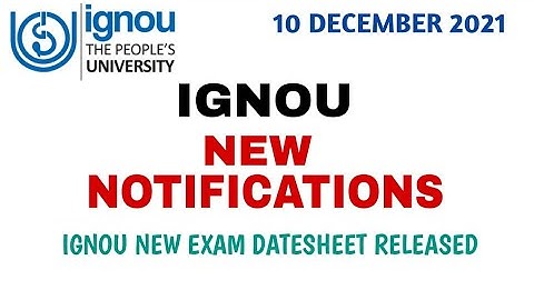 IGNOU NEW UPDATES | Ignou new datesheet released | June 2021 term end & revaluation results updates