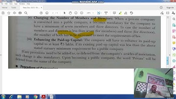 conversion of Pvt company into public co and vice versa