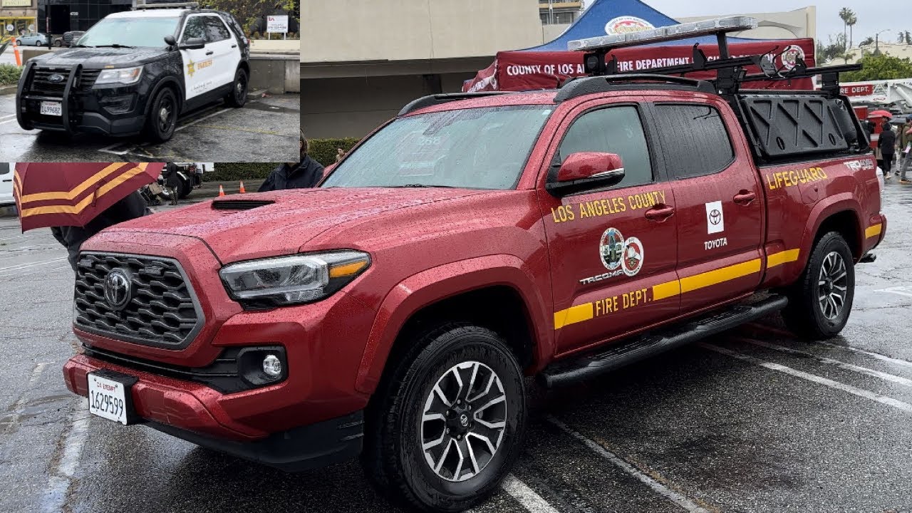 LACo.FD Lifeguard 261 & LASD Patrol Car Walk Around