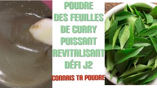 PUISSANT MASQUE RÉPARATEUR À LA POUDRE DE FEUILLES DE CURRY, POUR DES CHEVEUX+LONGS+FORTS+VOLUMINEUX