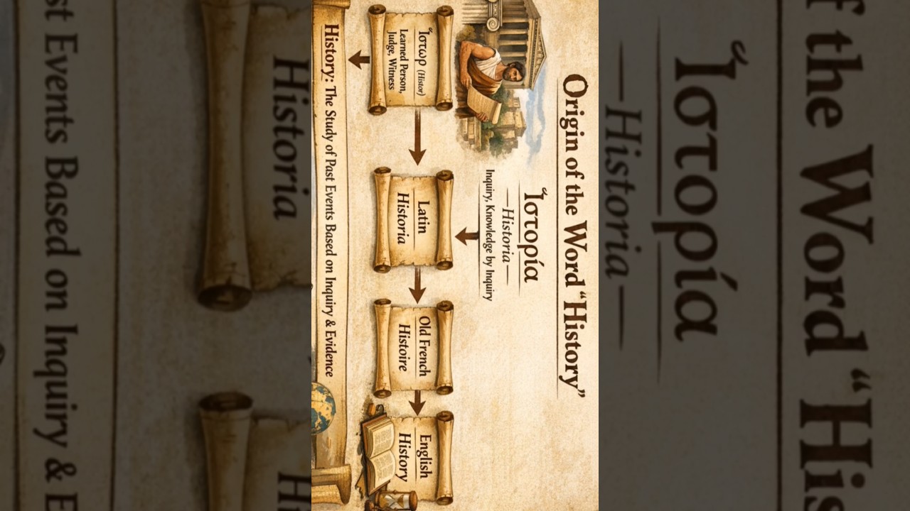 Origin of the History Word #education#educationalvideo #shorts#educational#shortsfee#mhacommunity