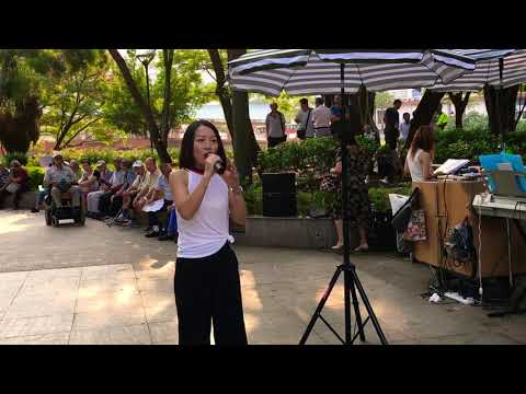 倩影  乐儿 屯门公园表演  旺角菜街艺人singing 2018年10月3日