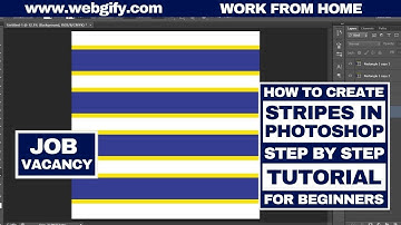 how to create stripes photoshop step-by-step tutorial for beginners #webgify work from home jobs