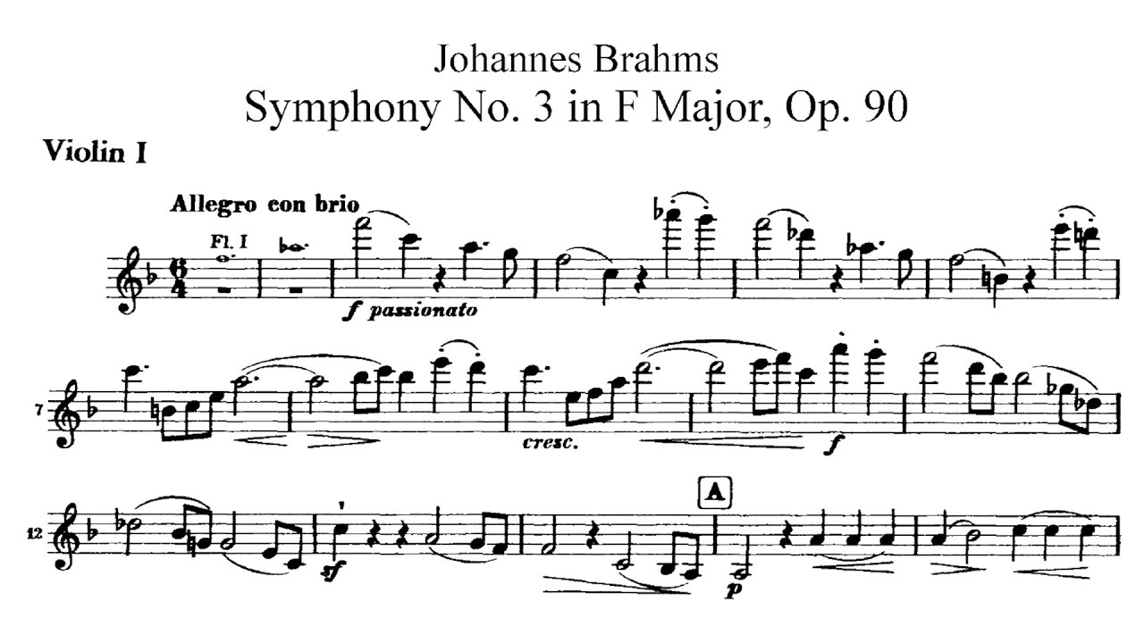 Brahms symphony 3 imslp