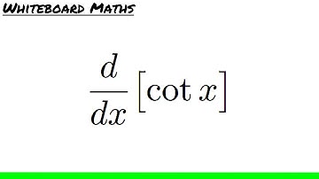 Derivative of cot x