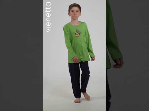 Купить Хлопковый домашний комплект подростковый с длинным рукавом VIENETTA KIDS 4053130000 в Украина в Lingerie.ua - Одяг для дому та відпочинку, Видео 1
