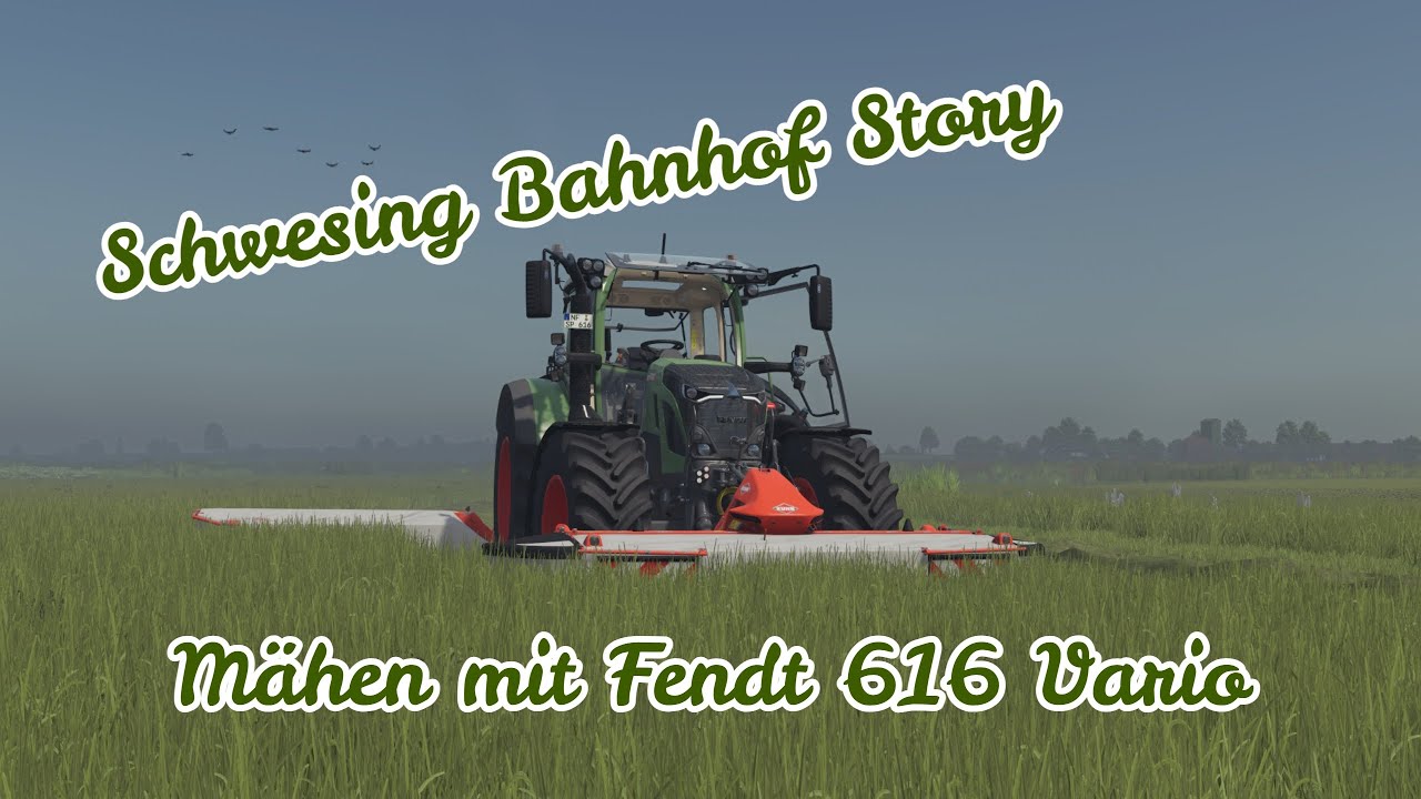 😎1.Schnitt Mähen mit Fendt 616 Vario🤘🏼[LS25] Schwesing Bahnhof Story #14
