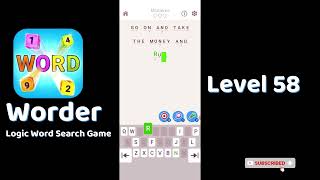 Worder Logic Word Search Level 58 Walkthrough 🧩 | Go Answer 🎮