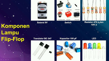 RANGKAIAN LAMPU FLIP - FLOP SEDERHANA 2 LED || Project Akhir Elektronika Analog