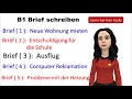 Prüfung B1 DTZ Brief schreiben ( 5 wichtige Briefe )
