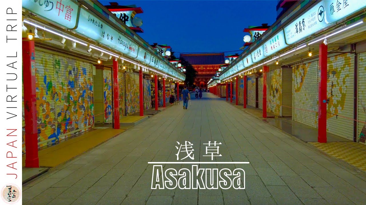 4k Asakusa Night Tour Walking In Japan 浅草の夜の町並み Youtube