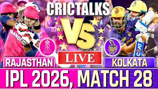 🔴 Live: RR vs KKR Live Cricket Match Today, IPL 2026, Live Match Commentary, 1st Inning