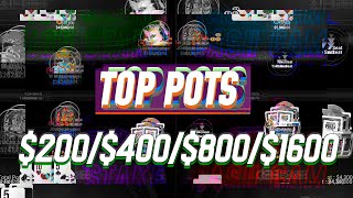 HIGH STAKES POKER $800/$1600 PLO/NLH Cash Game Top Pots Ep20 Cards-UP Highlights