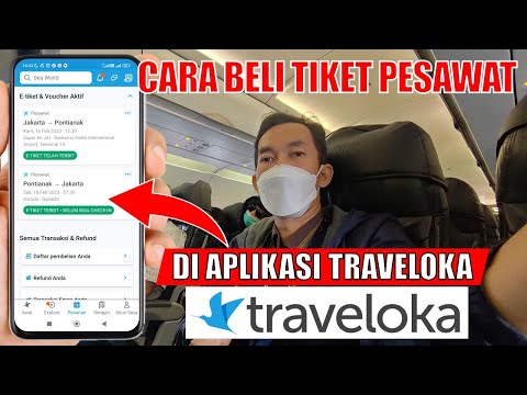 Cara Beli Tiket Pesawat ONLINE di Aplikasi TRAVELOKA Terbaru 2023 | Booking Tiket