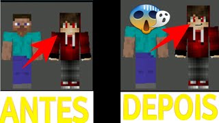 🔴COMO BOTAR OLHOS REALISTA NA SUA SKIN DE MINECRAFT (TUTORIAL) 