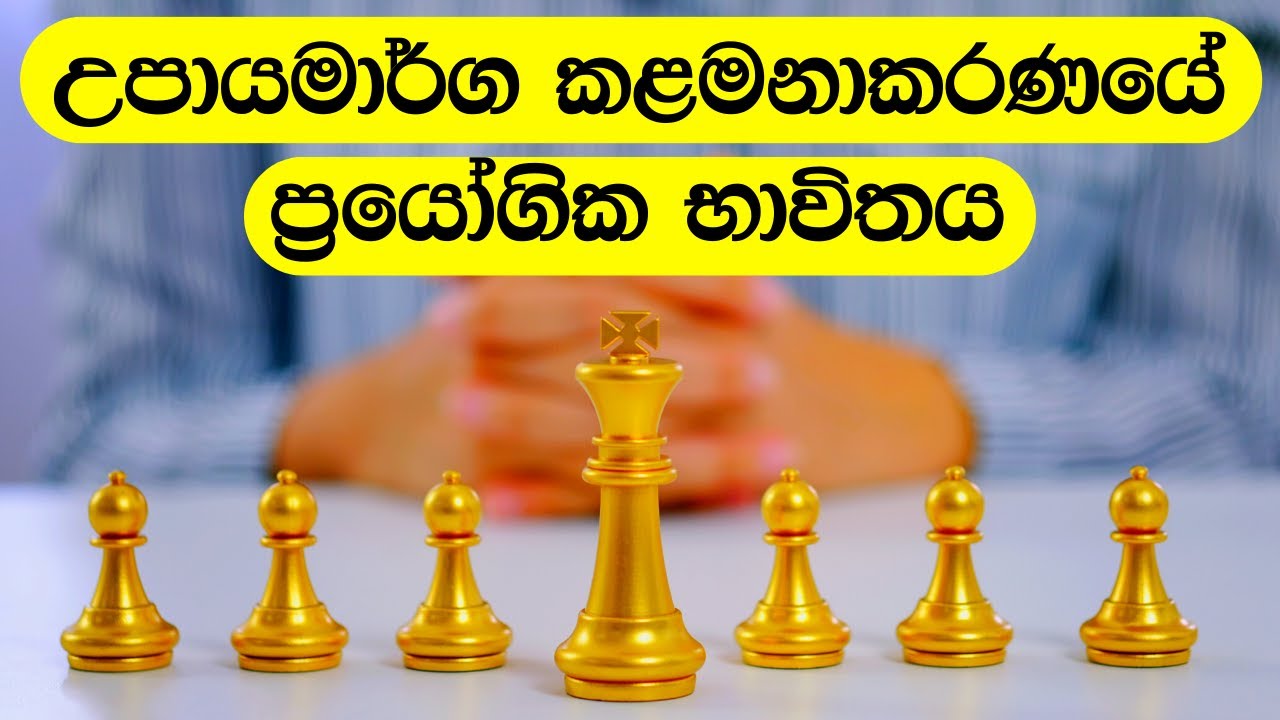 උපායමාර්ග කළමනාකරණයේ ප්‍රයෝගික භාවිතය | Practical application of strategic management