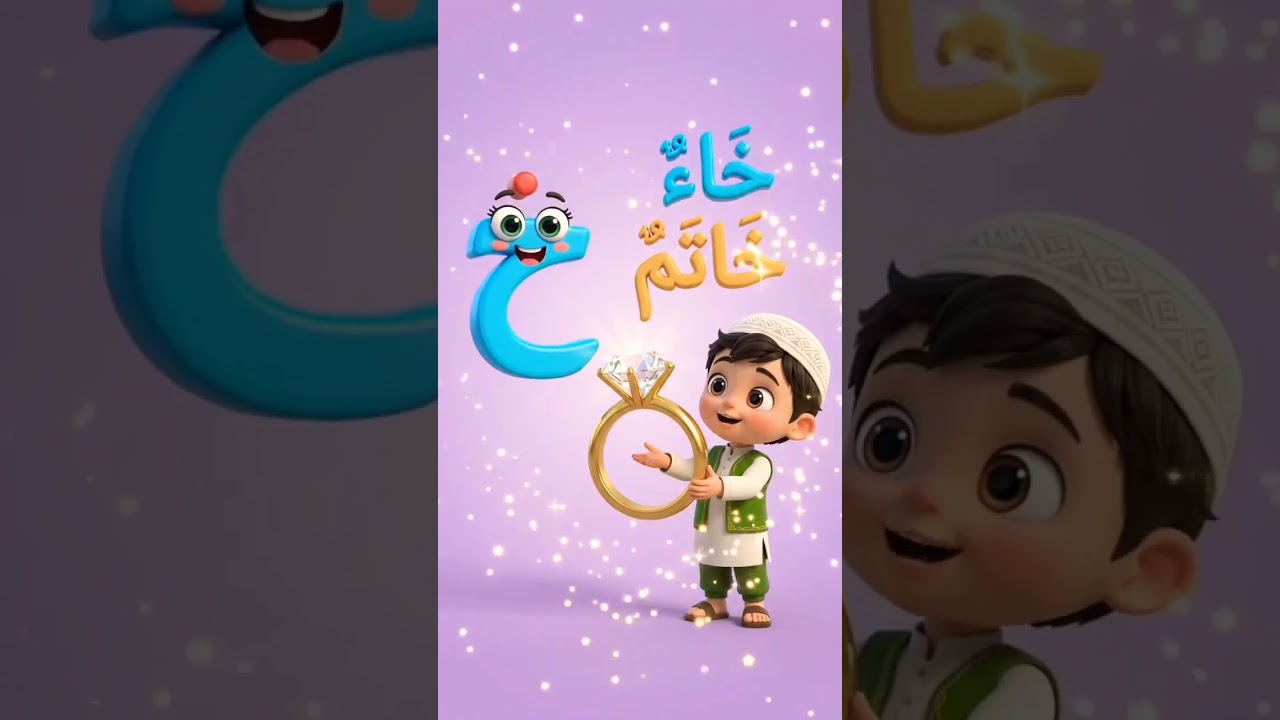 Learn Arabic Alphabet with Fun 🌟 | Ain to Dal | Arabic Letters & Vocabulary for Kids #Shorts