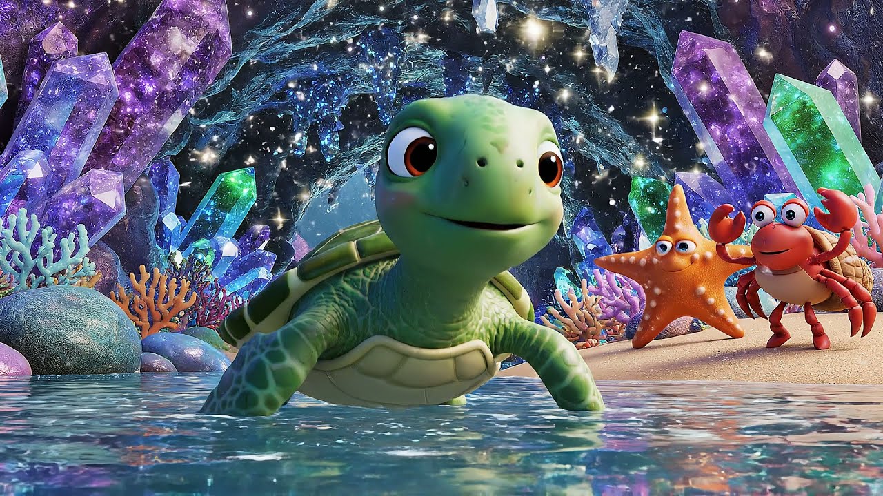 Minecraft Baby Turtle Rizz Minecraft Baby Turtle Swam Through a Crystal Cave AV1 | Kids Songs ...