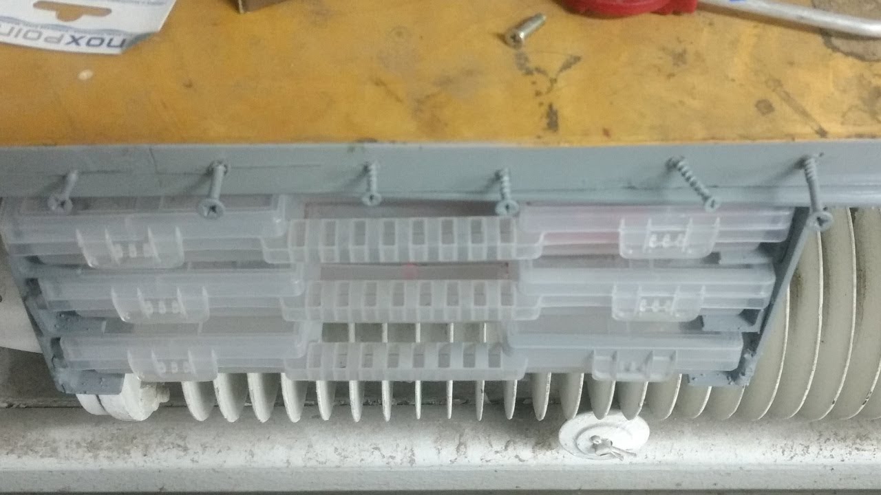 Quick and dirty rack to hold plastic organizer containers - YouTube