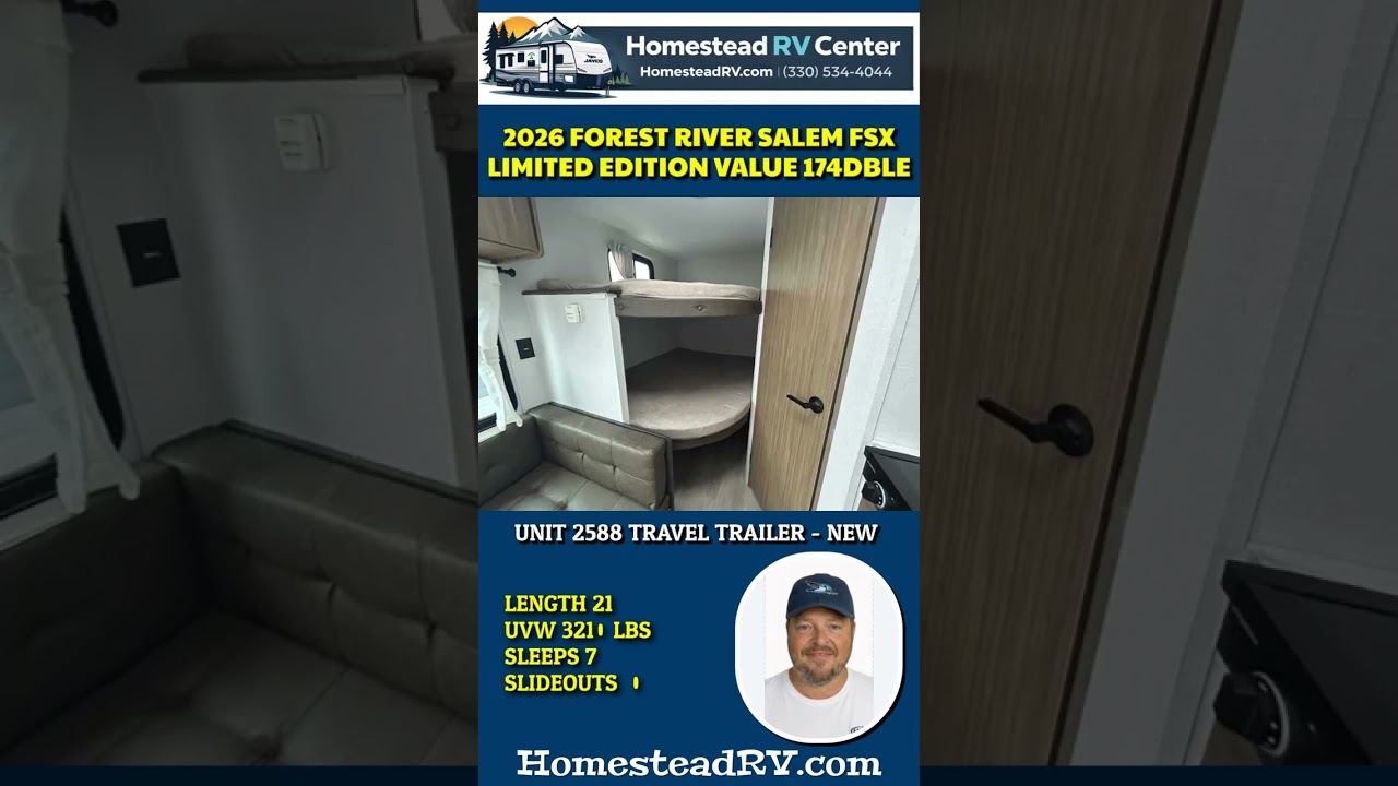 2026 Salem FSX Limited Edition Value 174DBLE #2588 | Homestead RV