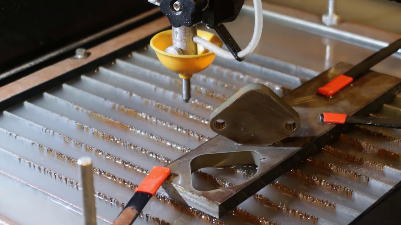 the ProtoMAX Waterjet: Metal Flange 