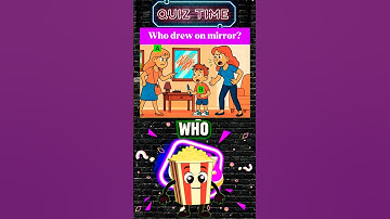 Who drew on the mirror? #quiztime #brainteaser #riddles