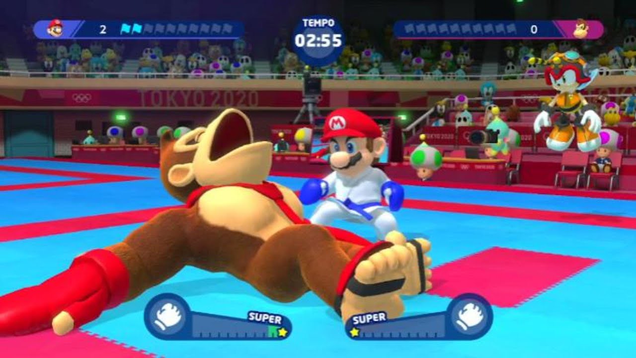 Mario vence donkey kong,dr. egman......Mario e Sonic nos jogos olimpicos de tokyo 2020 