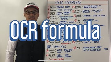 OCR formula to learn - GCSE Business