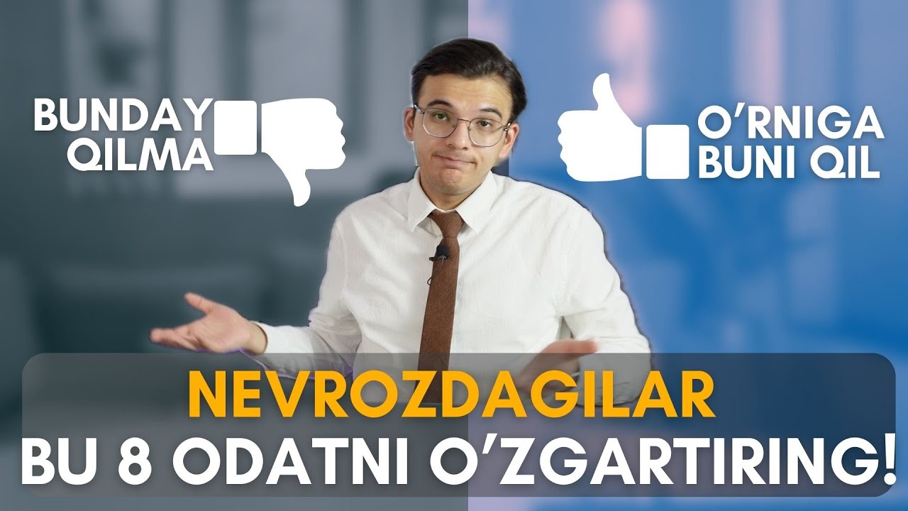 8 ta odatni o’zgartirib Nevroz va depressiyadan 100% tuzalasiz!