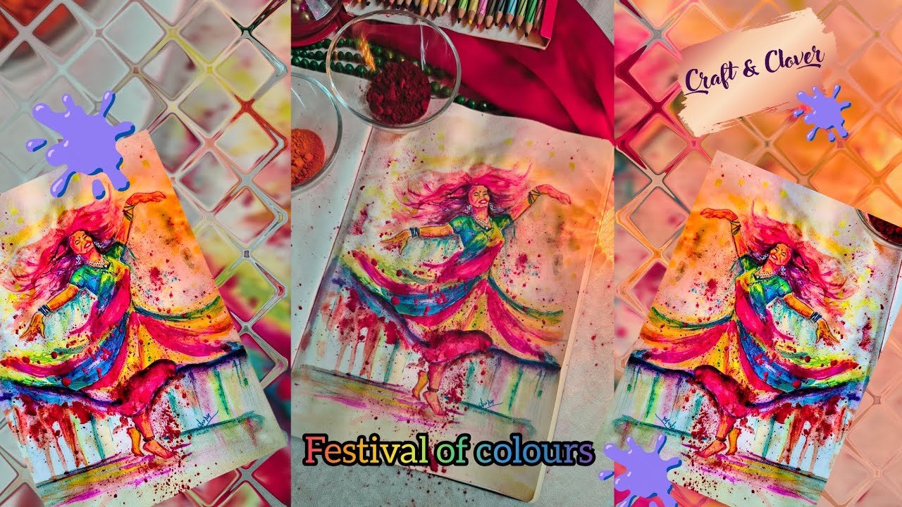 Festival Of Colours #holifestival #colours #art #tutorial #painting #viral #festivalvibes #holi
