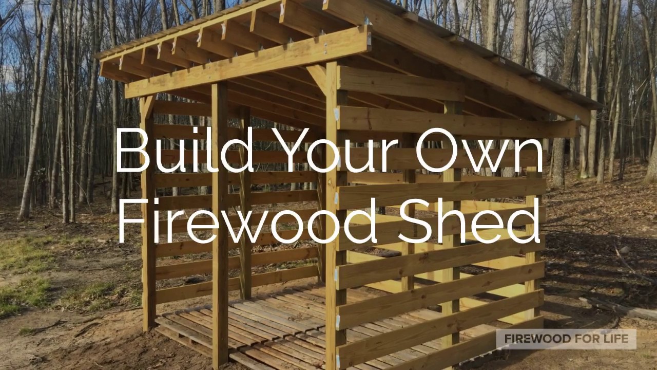 How To Build A Firewood Shed - YouTube
