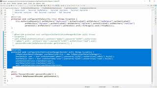 3.26   Using JdbcUserDetailsManager to perform authentication