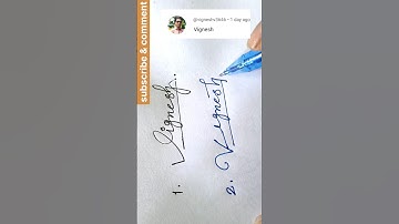 V letter signature  || Vignesh #art #signature #calligraphy #shorts