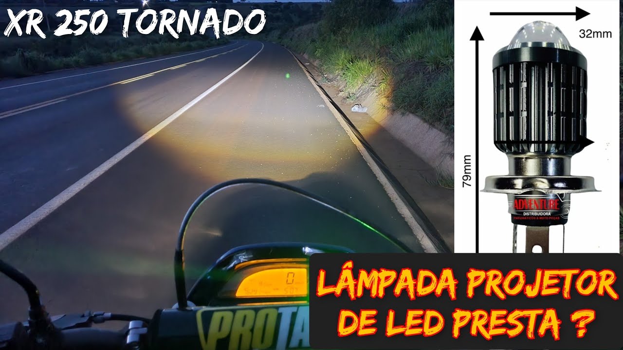 Lâmpada olho de peixe na Tornado 250