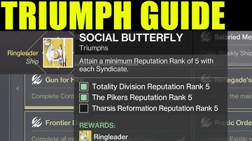 Bereik een minimale reputatierang van 5 met elk syndicaat (sociale vlindertriomf) - bestemming 2