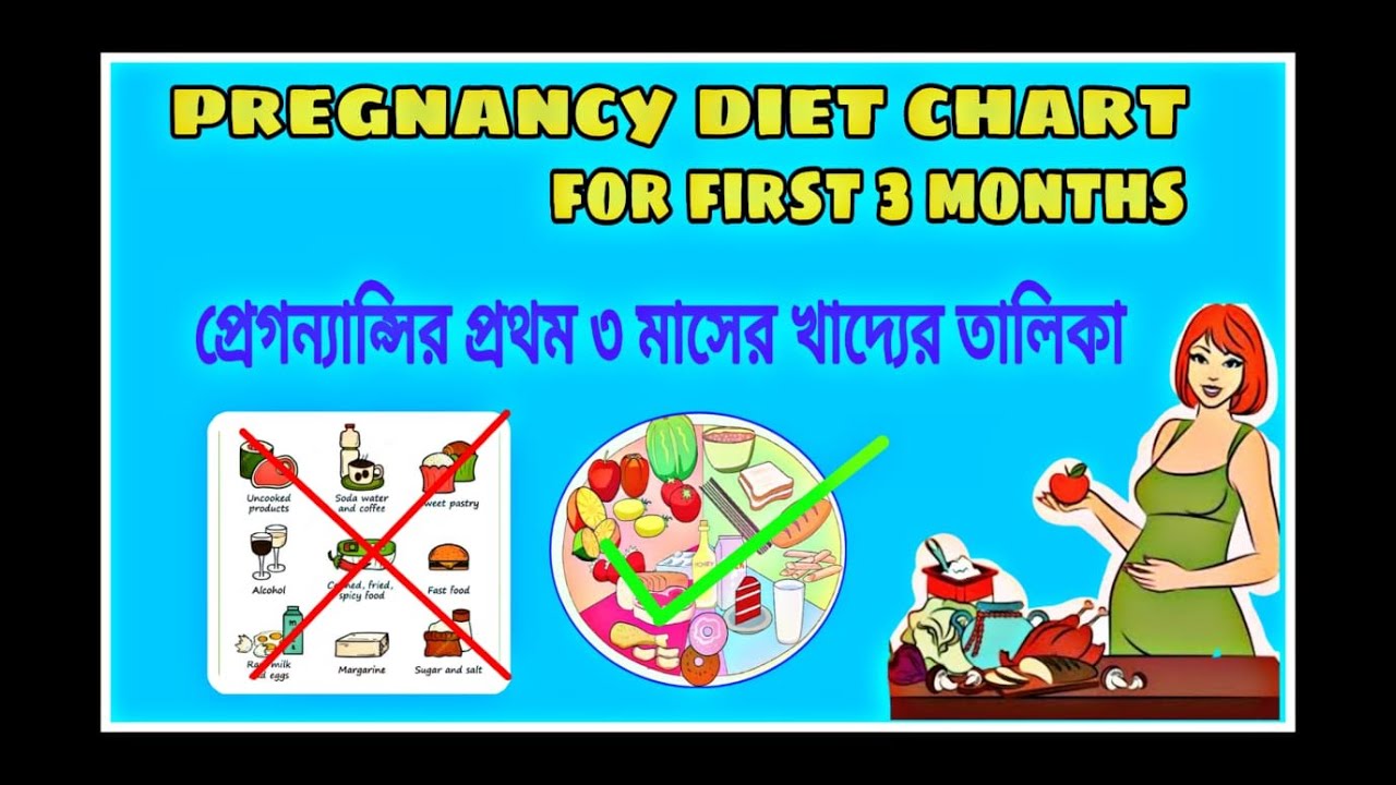 Pregnancy diet plan for first 3 months ll 1st trimester pregnancy food