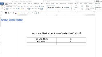 Keyboard Shortcut for Squared Symbol (²) - Windows vs. Mac (2 Tutorial)