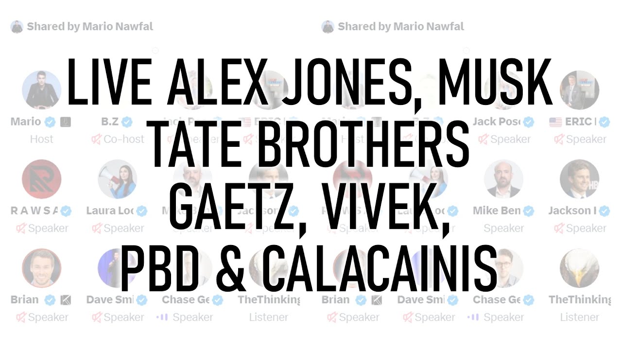 X Spaces: Free speech with Alex Jones