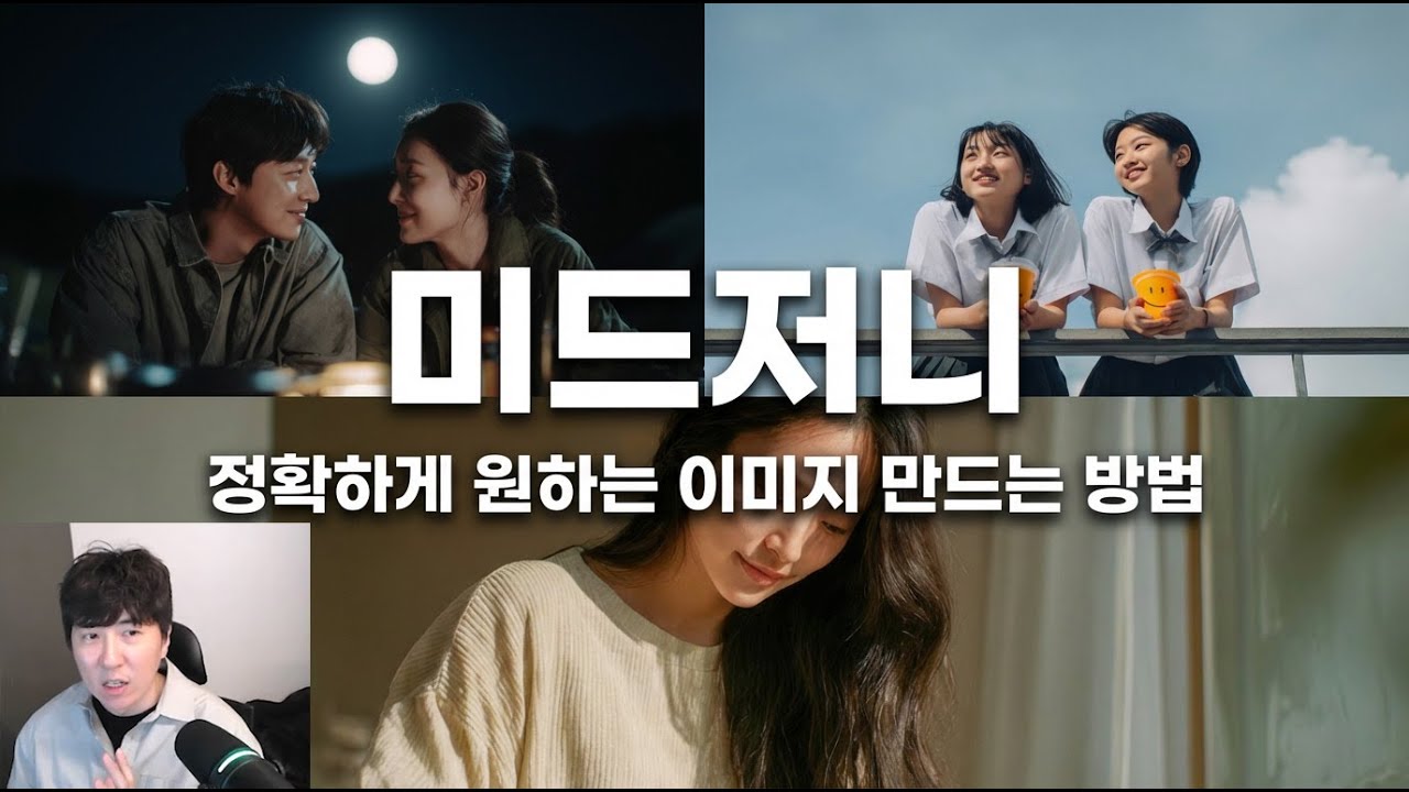 키이미지 하나가 모든 영상을 정합니다 ! 미드저니 한국인 이미지