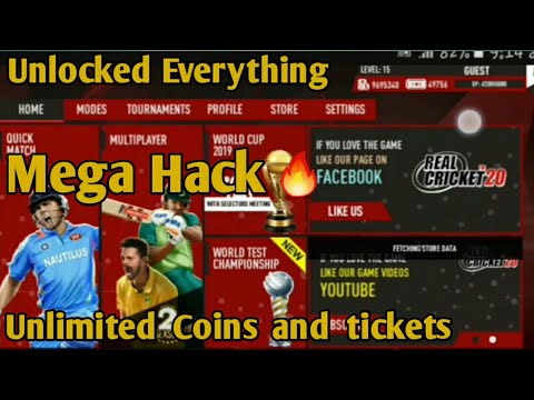 Real Cricket 20,How to Unlock Everything And Get unlimited Coins And ...