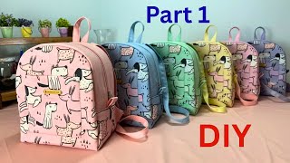 DIY Backpack Sewing Tutorial Part 1 🎒 | Step-by-Step Guide ✂️ Free Pattern for Beginners