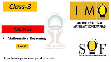 Class 3__MONEY__IMO Mathematics Olympiad, Part __ 2,  MATHEMATICAL REASONING