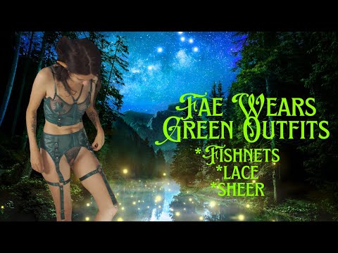 Cosplay Fae Wears Green Sheer, Mesh, and Net Outfits!